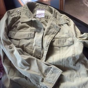 Colton on army style jacket lose